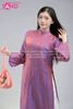  TAC0713 Áo Dài Tằm Óng 2 Tà - Tím Nhạt 
