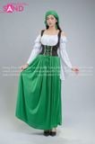  TNT0910 Đầm Lễ Hội Bia Đức Nữ  - Xanh Lá 