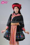  NHM0124 Dân Tộc H’Mong Thêu Tay Nguyên Bản - Đen (kèm mấn) 