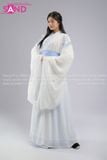  Trang Phục Cổ Trang Hoạ Tiết Thêu Vai Đai Xanh Nữ - Trắng 