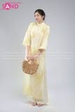  TAC1107 Áo Dài Nữ Cách Tân 4 Tà Thêu - Màu Kem 