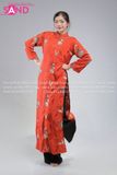  TAC0441  Áo Dài Nữ Cách Tân 4 Tà Voan Thêu - Đỏ 