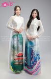  TAC0024 Áo Dài Nữ - Phong Cảnh Tháp Bitexco 