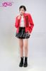  OUTFIT PHỐI SẴN (HAK0403 Áo Khoác Đỏ Dài Tay Gài Nút Cổ Đứng Kiểu Pháp phối ) 