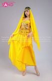  TNA0301 Trang Phục Ấn Độ Vàng (tùy chọn phối váy hoặc quần) 