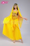  TNA0301 Trang Phục Ấn Độ Vàng (tùy chọn phối váy hoặc quần) 