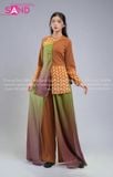  TBK1008 Áo Bà Ba Dân Gian Nâu Loang - nữ 