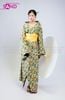  TNN0901 Áo Kimono Trễ Vai Hoạ Tiết - Xanh 