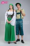  TNT0910 Đầm Lễ Hội Bia Đức Nữ  - Xanh Lá 