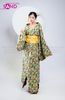  TNN0901 Áo Kimono Trễ Vai Hoạ Tiết - Xanh 