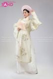  TCB0905 Nhật Bình Vải Tơ Thêu Lam Ảnh Màu Xanh 