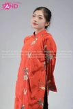  TAC0441  Áo Dài Nữ Cách Tân 4 Tà Voan Thêu - Đỏ 