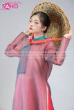  TAC0933 Áo Dài Voan Nhiều Lớp Trắng - Xanh 