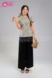  TBB0901 Áo Somi  Nữ Thời Bao Cấp Hoạ Tiết Xanh Lá Hoa Nhí - Mẫu 11 