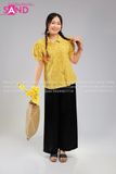  TBB0301 Áo Somi  Nữ Thời Bao Cấp Hoạ Tiết Hoa Nhí Vàng - Mẫu 12 