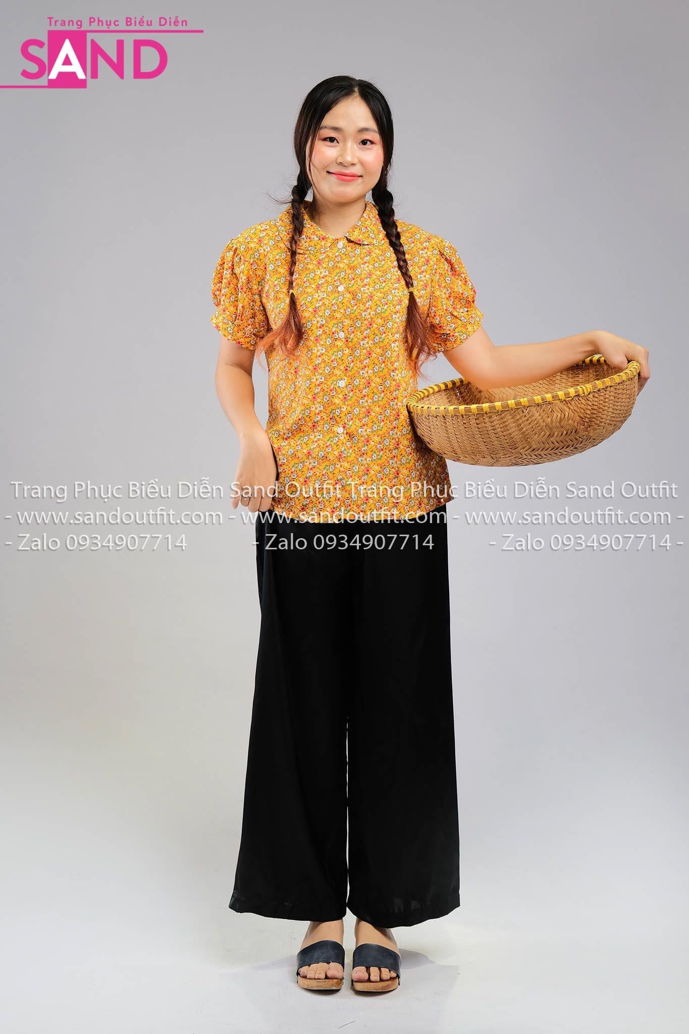  TBB0602 Áo Somi  Nữ Thời Bao Cấp Hoạ Tiết Hoa Nhí - Mẫu 13 