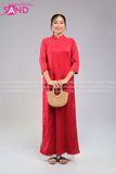  TAC0434 Áo Dài Lụa Tây Thi Màu Đỏ 