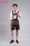  TND1002  Set bộ Trang Phục Bia Đức nam Quần short nâu kèm  áo và mũ 