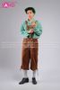  Trang Phục Bia Đức TND0901 Áo Sơ Caro Xanh TND0401 Quần Lửng Nâu kèm DNN0901 Mũ Xanh 