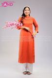  TAC0611 Áo Dài Lụa Tây Thi Màu Cam 