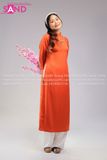  TAC0611 Áo Dài Lụa Tây Thi Màu Cam 