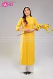  TAC0328 Áo Dài Lụa Tây Thi Vàng Đậm 