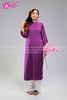  Áo Dài Lụa Tây Thi Tím Cà 