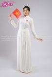  TAA0004 Áo Dài Trắng 2 Tà Truyền Thống 