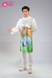  TAD0019 Áo Dài Nam - Phong Cảnh Chùa Cầu Hội An 