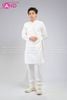  TAD0015 Áo Dài Nam  Cách Tân Thêu Trắng - Trắng 