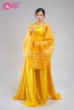  TYK0309 Set Tứ Thân Voan Vàng Tay Bồng 