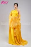  TYK0309 Set Tứ Thân Voan Vàng Tay Bồng 