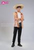  TNI0601 Trang Phục Hati Nam Caro Cam 