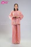  TBC1501 Set Bà Ba Chất Liệu Tơ Tencel Đính Cúc Mở - Hồng 