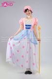  TDN1501 Trang Phục Câu Chuyện Đồ chơi Halloween Trang Phục Chấm Bi Màu Hồng 