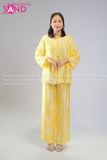  TBC0301 Set Bà Ba Chất Liệu Tơ Tencel Đính Cúc Mở - Vàng 