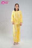  TBC0301 Set Bà Ba Chất Liệu Tơ Tencel Đính Cúc Mở - Vàng 