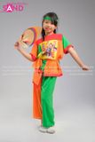  KBD0602 Bà Ba Đồng Dao Trạng Tí Trẻ Em - Xanh Cam (Size Cấp 1 & Cấp 2) 
