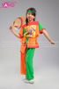  KBD0602 Bà Ba Đồng Dao Trạng Tí Trẻ Em - Xanh Cam (Size Cấp 1 & Cấp 2) 