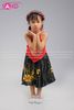  KYK0405 Yếm Đồng Tiền Trẻ Em Đỏ Phối Đụp Đen Kim Tuyến tặng kèm vấn 