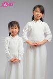  KAC0002 Áo Dài Trắng Trẻ Em (Size Mầm & Cấp 1 & Cấp 2) 