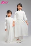 KAC0002 Áo Dài Trắng Trẻ Em (Size Mầm & Cấp 1 & Cấp 2) 