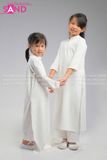  KAC0002 Áo Dài Trắng Trẻ Em (Size Mầm & Cấp 1 & Cấp 2) 