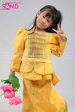  KNT0302 Trang Phục Khơ-Me (Thái Lan) Nữ - Vàng (Siz mầm non) 