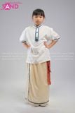  KCM0003 Trang Phục Dân Tộc Chăm Nam Trắng - Trẻ Em 