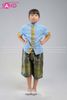  KNT0802 Trang Phục Khơ-Me (Thái Lan) Nam Tím Xanh Lá - Xanh Dương 