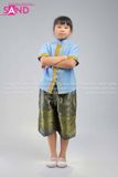  KNT0802 Trang Phục Khơ-Me (Thái Lan) Nam Tím Xanh Lá - Xanh Dương 