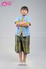  KNT0802 Trang Phục Khơ-Me (Thái Lan) Nam Tím Xanh Lá - Xanh Dương 