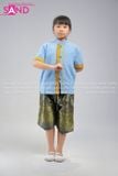  KNT0802 Trang Phục Khơ-Me (Thái Lan) Nam Tím Xanh Lá - Xanh Dương 