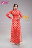  TAA0410 Áo Dài Đỏ Chấm Bi (Cô Ba Sài Gòn) 
